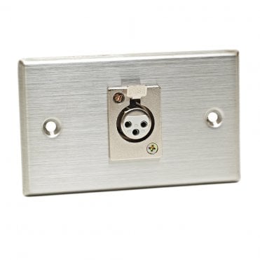 CAD Stainless Steel Wall Plate 1x XLR-F Connector