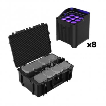 Chauvet Freedom Par H9 IP x8 with Charge Case Bundle