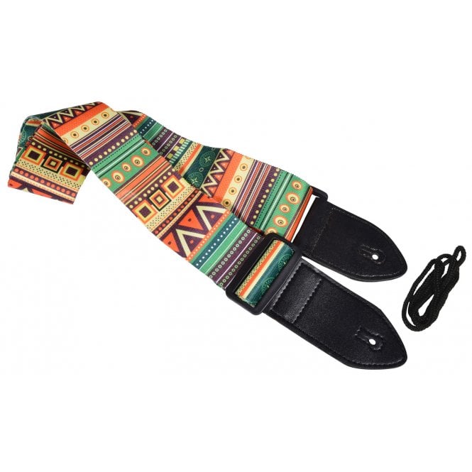 Chord Chord  Aztec Design Print Webbing Guitar Strap