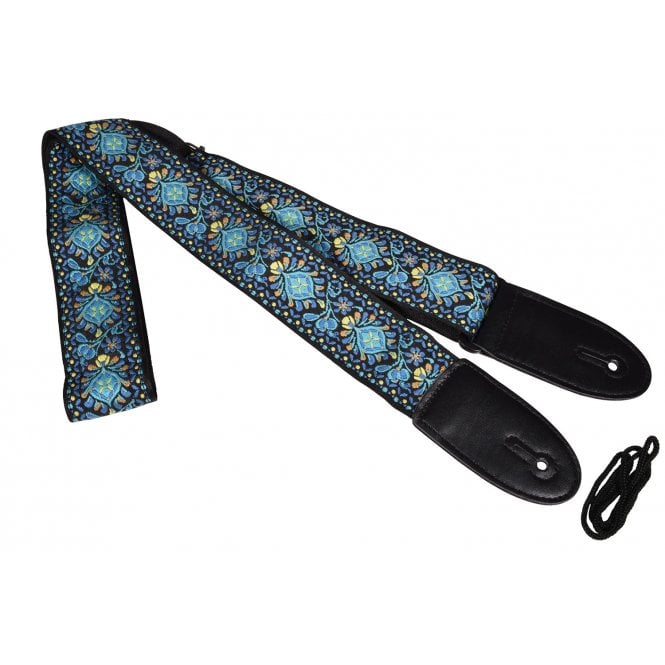 Chord Chord  Blue Floral Deluxe Guitar Strap