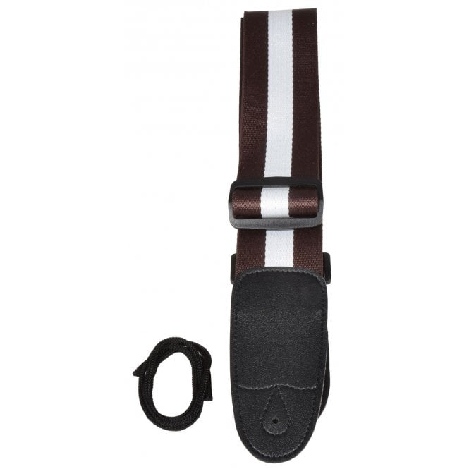 Chord Chord  Guitar Strap Nylon Webbing - Brown & White