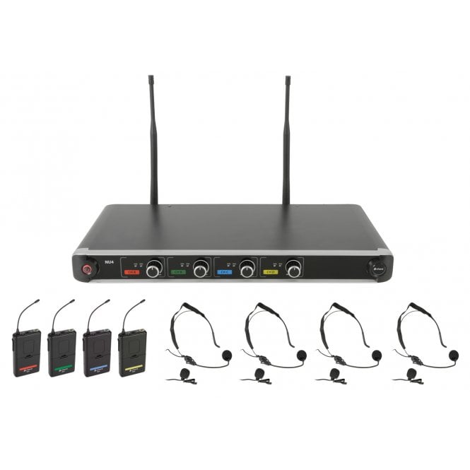 Chord Chord  NU4-N Quad UHF Wireless Microphone System - Neck/Lapel