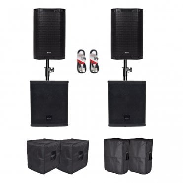 Citronic CASA 12" Speakers & 15" Subs Active PA System with Covers