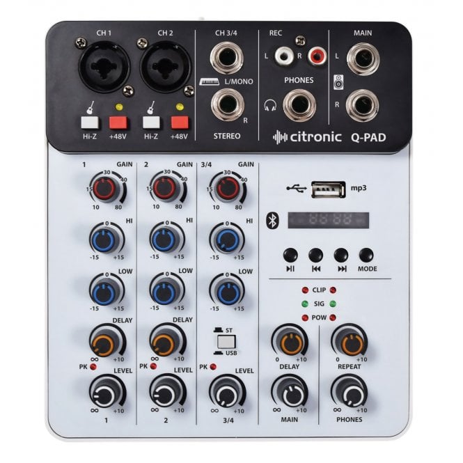 Citronic Citronic  Q-PAD Mini Mixer with USB & Bluetooth Interface