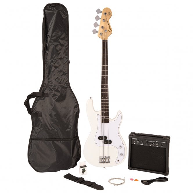 Encore Encore  Blaster E40 Bass Guitar Pack - Vintage White