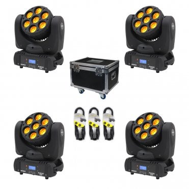 Equinox Fusion 140 LED with Quad Fusion Flight Case Bundle