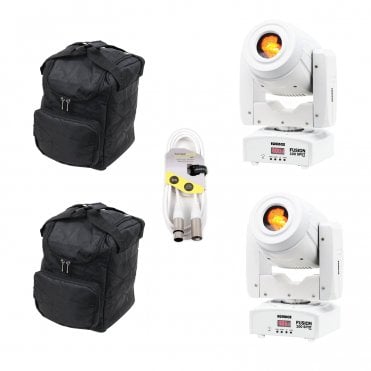 Equinox Fusion Spot 100 White Moving Heads with Bags Bundle