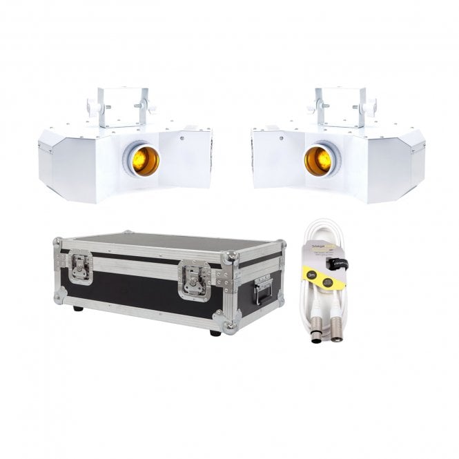 Equinox Equinox  Helix Twin Pack & Flight Case Bundle (White)