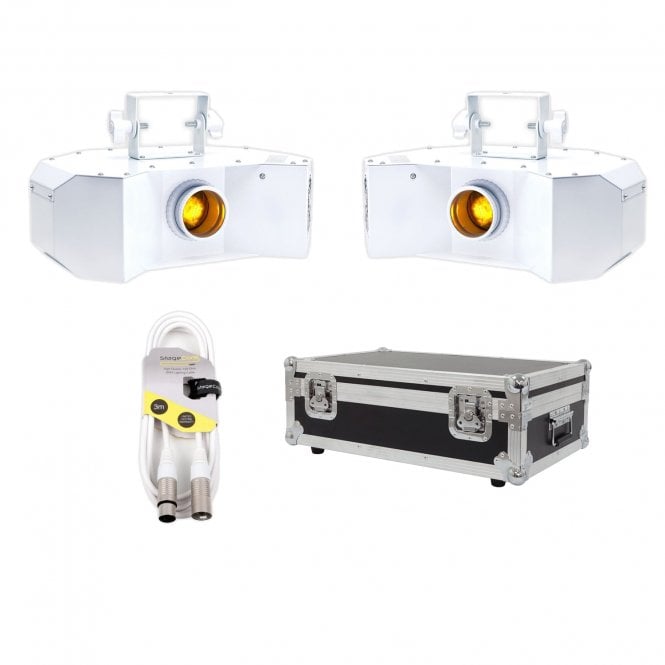 Equinox Equinox  Helix XP Twin Pack White & Flight Case Bundle