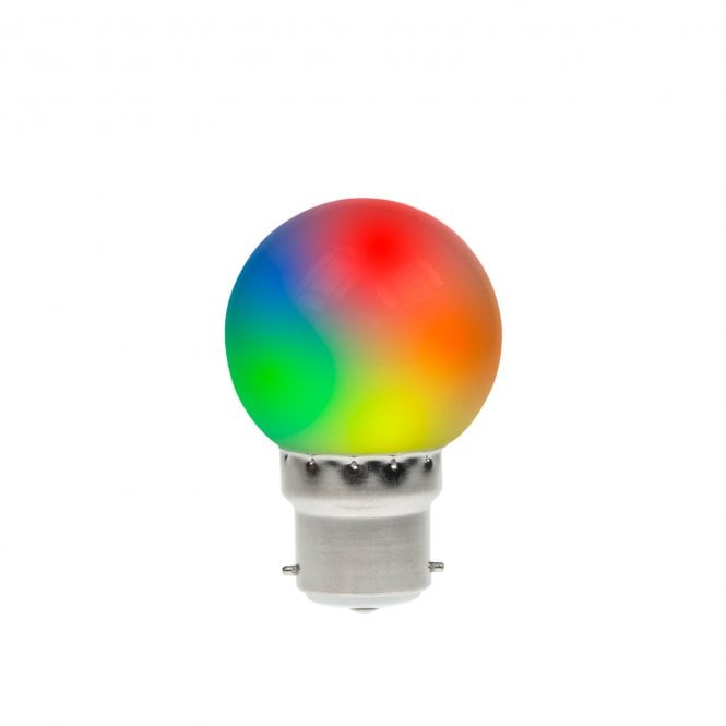 Prolite Prolite  0.5W LED Poly Golf Ball Lamp BC RGB Colour Changing