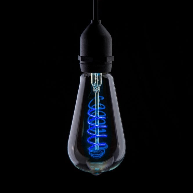 Prolite Prolite  4W Dimmable LED ST64 Spiral Lamp Fil BC Blue