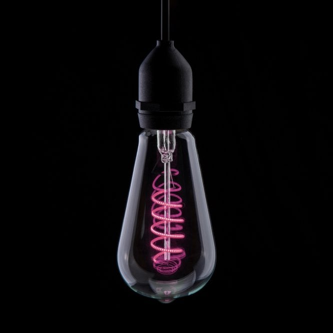 Prolite Prolite  4W LED ST64 Spiral Filament Lamp ES Pink
