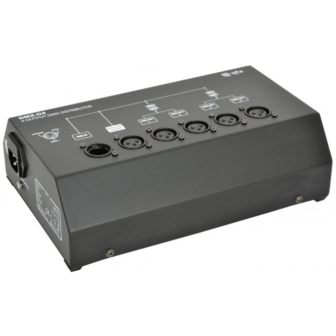 QTX QTX  DMX-D4 4-Way DMX Booster / Distributor