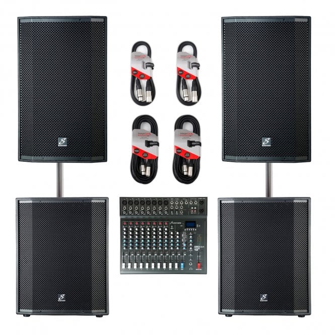 Studiomaster Studiomaster  Venture Active Speaker System + Mixer Bundle